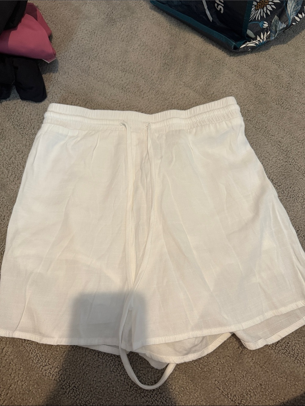 Princess Polly White Drawstring Athletic Shorts